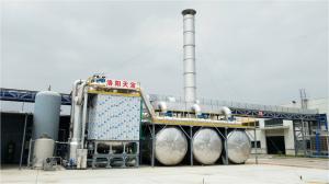 安徽瀚邦塑料包裝有限公司，一套大型印刷溶劑回收設(shè)備對(duì)接2臺(tái)印刷機(jī)